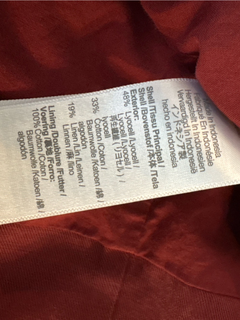 Madewell Rust-Red Button Front Square Neck Vest - Picture 8 of 12